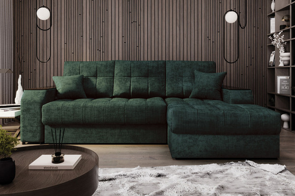 Изображение товара Диван угловой Stolline Лас-Вегас 01 правый (зеленый)