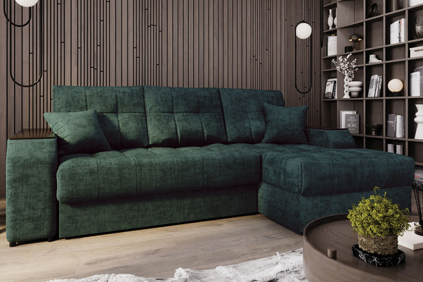 Изображение товара Диван угловой Stolline Лас-Вегас 01 правый (зеленый)