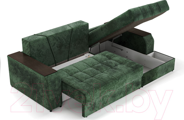 Изображение товара Диван угловой Stolline Лас-Вегас 01 правый (зеленый)