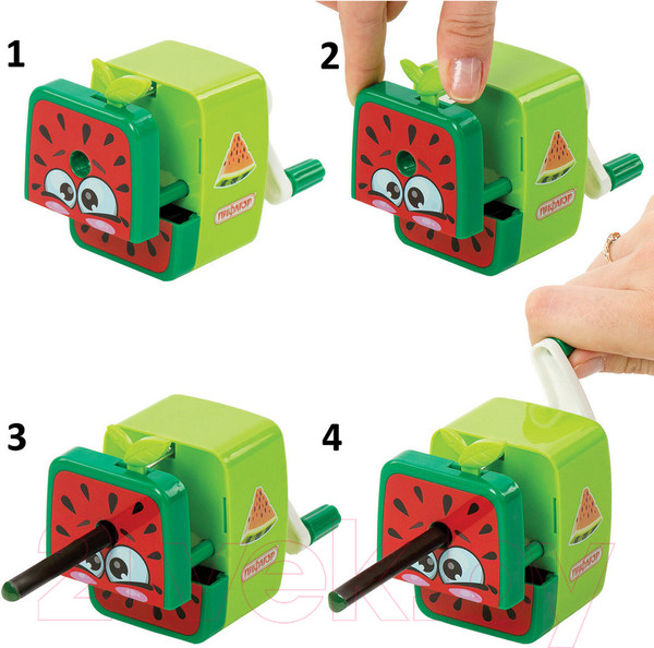 Изображение товара Точилка Пифагор Арбуз / 270427 (зеленый/красный)