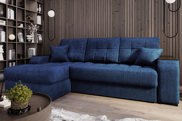 Изображение товара Диван угловой Stolline Лас-Вегас 08 левый (синий)