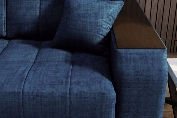 Изображение товара Диван угловой Stolline Лас-Вегас 08 левый (синий)