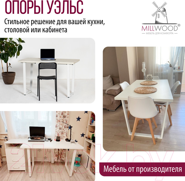 Изображение товара Подстолье Millwood Уэльс 720 / 42773_b_1 (белый)