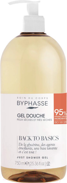 Изображение товара Гель для душа Byphasse Back To Basics для сухой и очень сухой кожи (750мл)