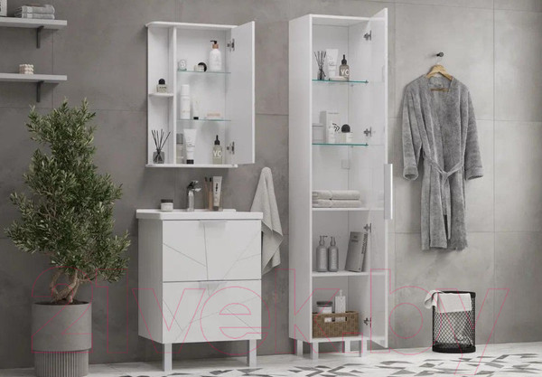 Изображение товара Шкаф-пенал для ванной Volna Twing 40 (белый)