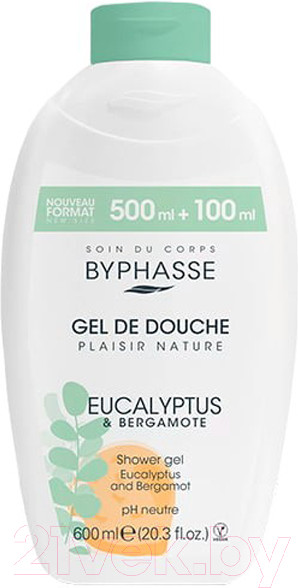 Изображение товара Гель для душа Byphasse Plaisir Nature Эвкалипт и Бергамот (600мл)