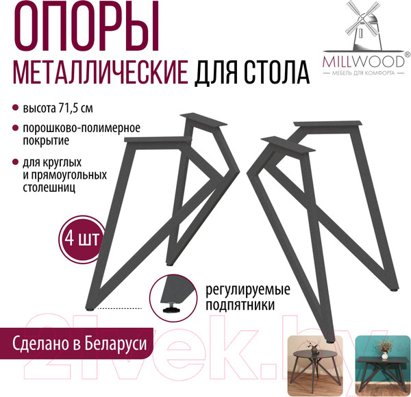 Изображение товара Подстолье Millwood Женева ПФ (графит)