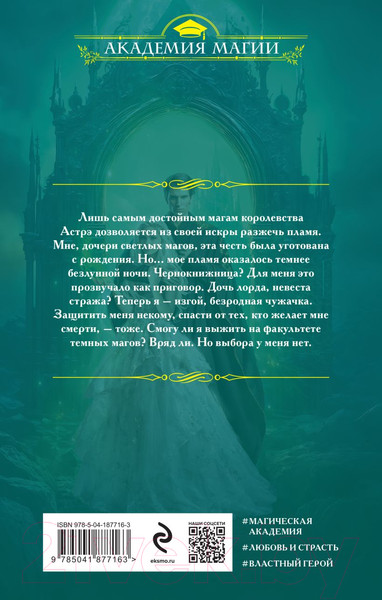 Изображение товара Книга Эксмо Академия сумерек. Темное пламя / 9785041877163 (Змеевская А., Гринберг А.)