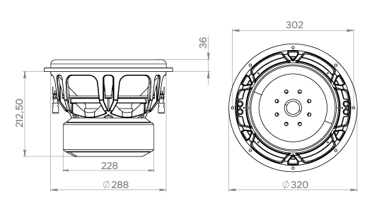 Изображение товара Головка сабвуфера Swat EXE-12D2 v.3