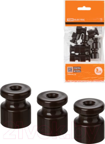 Изображение товара Декоративный изолятор TDM SQ2804-0002 (10шт, коричневый)