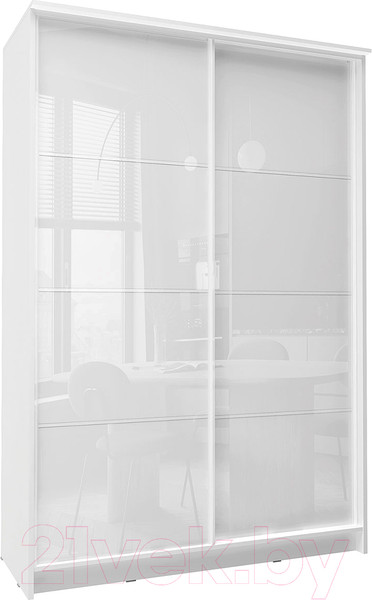 Изображение товара Шкаф-купе Stolline Байкал-2 2-х дверный СТЛ.268.11 (белый/белый глянец)