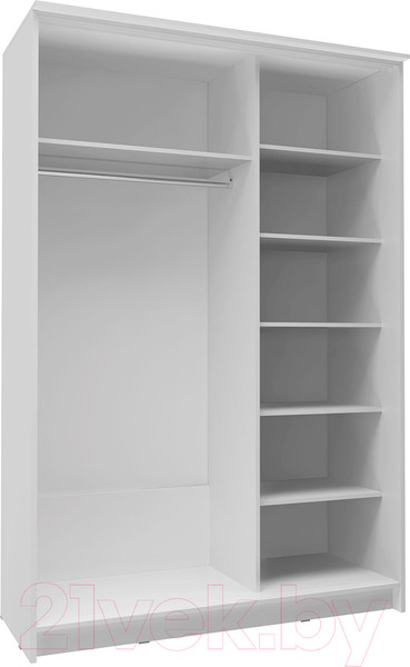 Изображение товара Шкаф-купе Stolline Байкал-2 2-х дверный СТЛ.268.11 (белый/белый глянец)