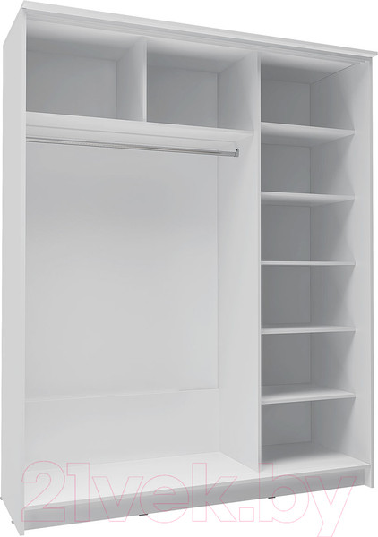 Изображение товара Шкаф-купе Stolline Байкал-2 2-х дверный СТЛ.268.12 (белый/белый глянец)