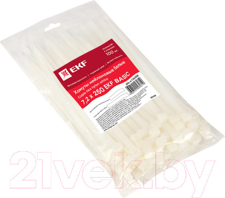 Изображение товара Стяжка для кабеля EKF Basic plc-c-7.2x250 (100шт)