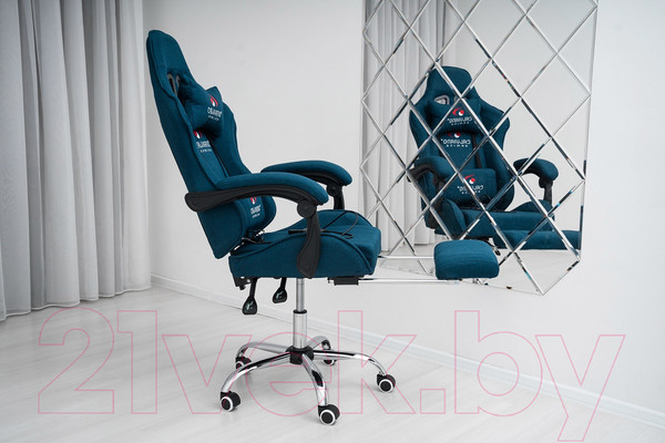 Изображение товара Кресло геймерское Calviano Avanti Ultimato с подножкой (Light Blue Fabric)
