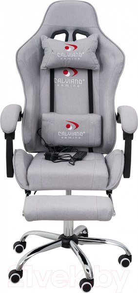 Изображение товара Кресло геймерское Calviano Avanti Ultimato с подножкой (Grey Fabric)