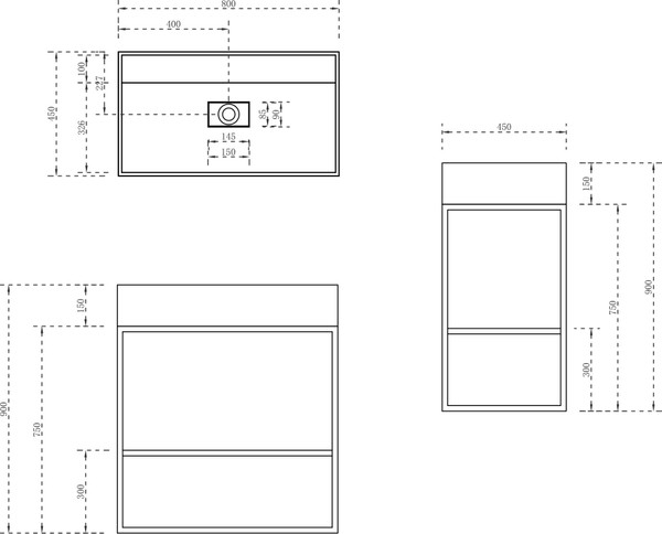 Изображение товара Консоль для ванной Abber Stein AS2630 (белый матовый)