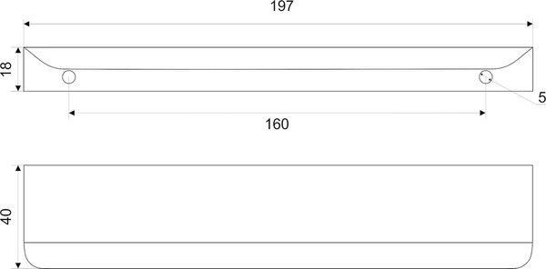 Изображение товара Ручка для мебели Trodos 10289 (160мм, хром матовый)