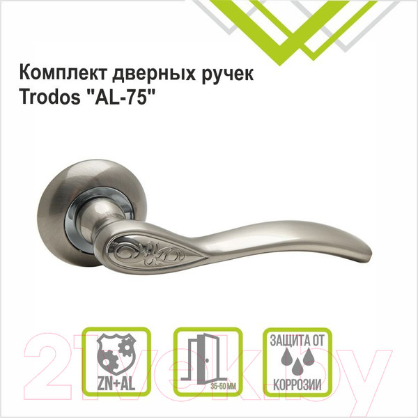 Изображение товара Ручка дверная Trodos 75 серия 08 (никель)