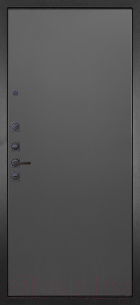 Изображение товара Входная дверь ГРАНИТ Пиано 77 графит нубук (96x207, левая)