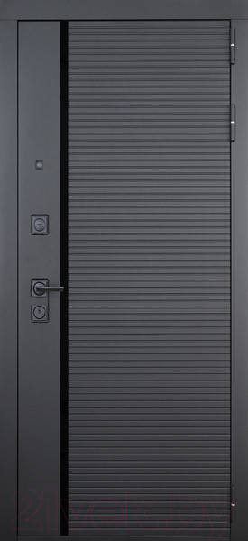 Изображение товара Входная дверь ГРАНИТ Пиано 77  графит нубук (86x205, правая)