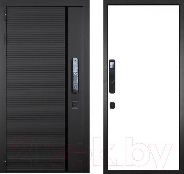 Изображение товара Входная дверь ГРАНИТ Пиано Смарт 49 Под покраску (96x207, левая)