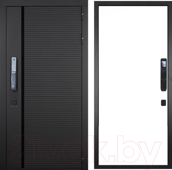 Изображение товара Входная дверь ГРАНИТ Пиано Смарт 49 Под покраску (86x205, правая)