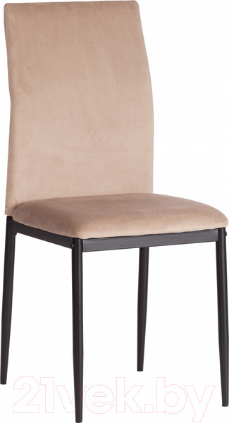 Изображение товара Стул Tetchair Capri металл/вельвет (бежевый/ножки черные)