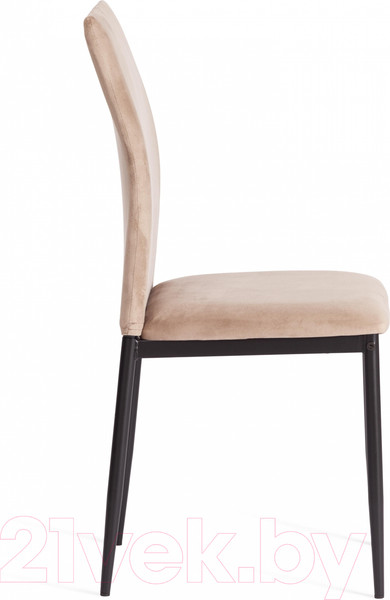 Изображение товара Стул Tetchair Capri металл/вельвет (бежевый/ножки черные)
