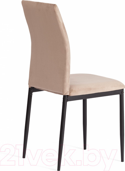 Изображение товара Стул Tetchair Capri металл/вельвет (бежевый/ножки черные)