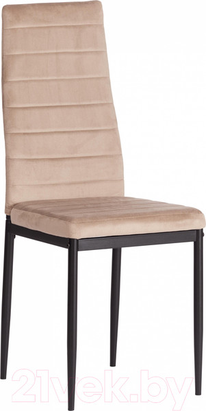 Изображение товара Стул Tetchair Easy Chair металл/вельвет 49x41x98 (бежевый/черный)