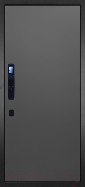 Изображение товара Входная дверь ГРАНИТ Пиано Смарт 77 графит нубук (86x205, левая)