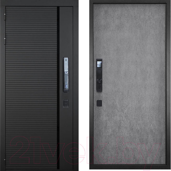 Изображение товара Входная дверь ГРАНИТ Пиано Смарт 77-1 бетон невский (96x207, левая)