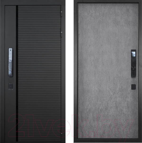 Изображение товара Входная дверь ГРАНИТ Пиано Смарт 77-1 бетон невский (86x205, правая)