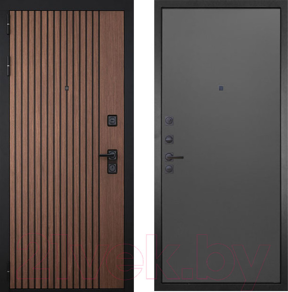 Изображение товара Входная дверь ГРАНИТ Шторм 77 графит нубук (86x205, левая)