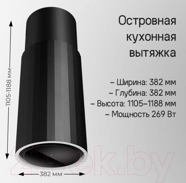Изображение товара Вытяжка коробчатая Maunfeld Adelaide 39 Isla (черный)