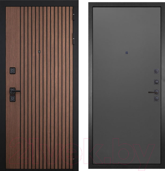 Изображение товара Входная дверь ГРАНИТ Шторм 77 графит нубук (86x205, правая)