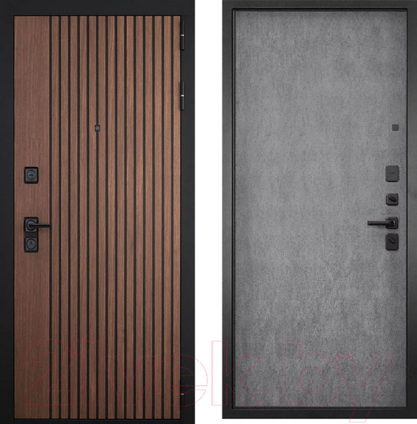 Изображение товара Входная дверь ГРАНИТ Шторм 77-1 бетон невский (86x205, правая)