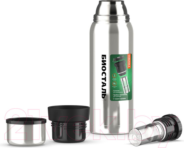 Изображение товара Термос для напитков Биосталь Охота NBR-Z (750мл)