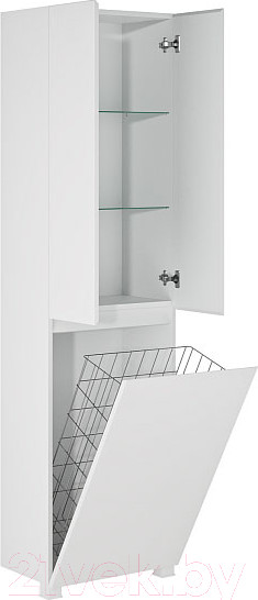 Изображение товара Шкаф для ванной Belux Неаполь П 50 К (1, белый глянцевый)