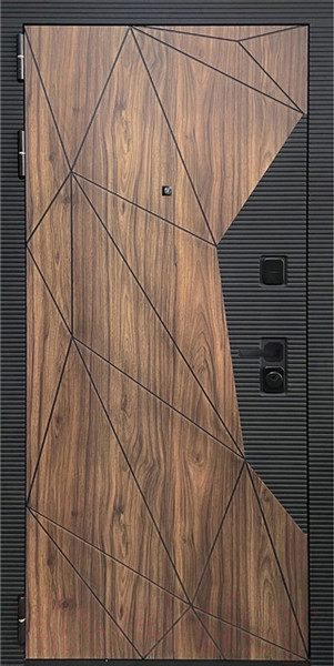 Изображение товара Входная дверь ГРАНИТ Континент 77 графит нубук (86x205, левая)