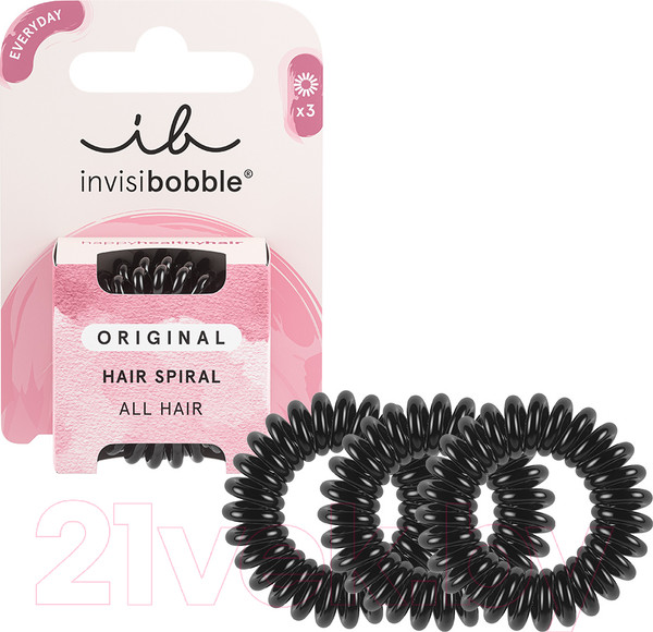 Изображение товара Набор резинок для волос Invisibobble Original True Black 3040CRD