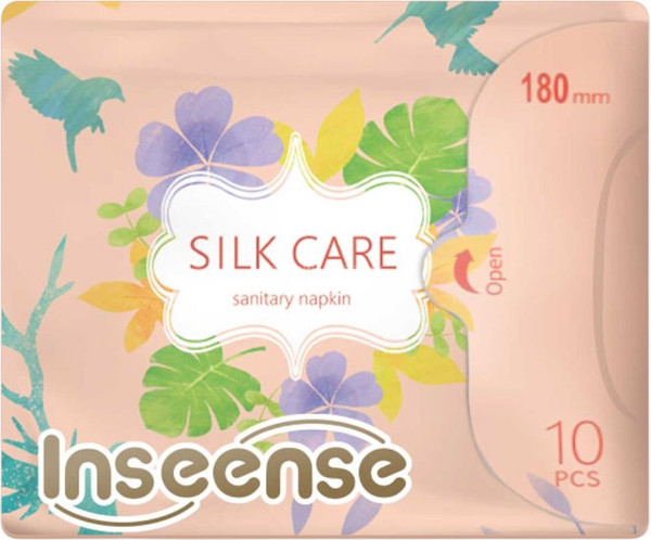 Изображение товара Прокладки гигиенические Inseense Silk Care с крылышками / InsSC180/10/М5 (5x10шт)