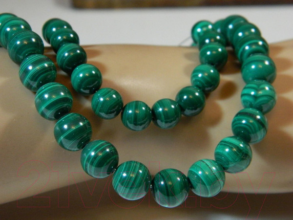 Изображение товара Браслет Wolves Элитный Малахит Редкий Австралийский 40654 (р.19)