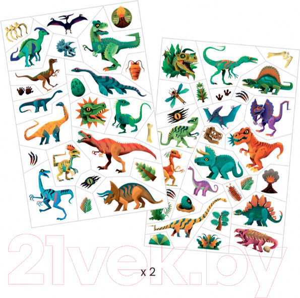 Изображение товара Временная татуировка Djeco Набор татуировок детских Динозавры / 09598