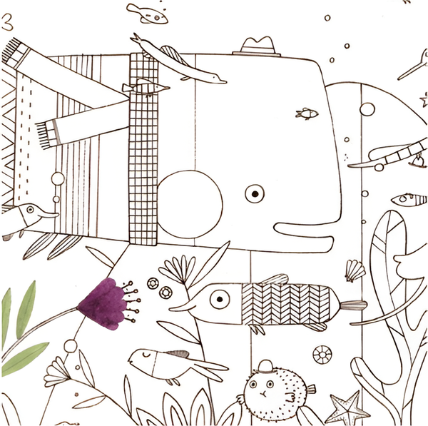 Изображение товара Раскраска Djeco На дне 1.26 см / 09646, мягкая обложка