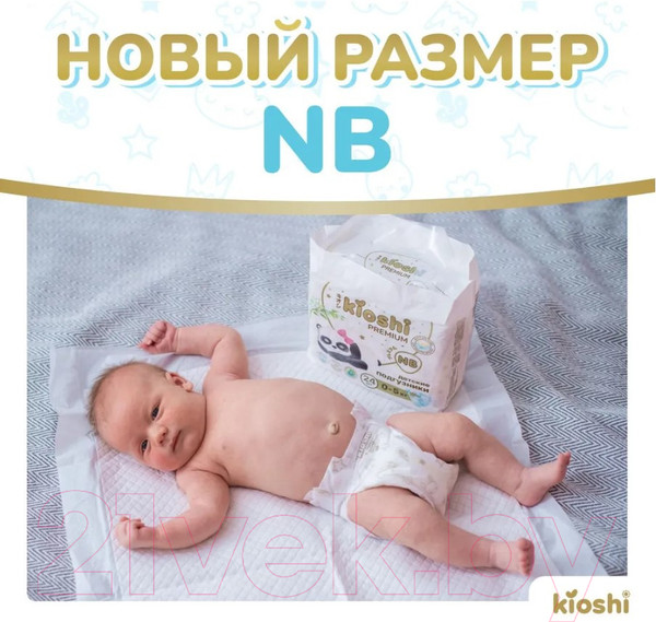 Изображение товара Подгузники детские KIOSHI Premium NB до 5кг KS120 (24шт)