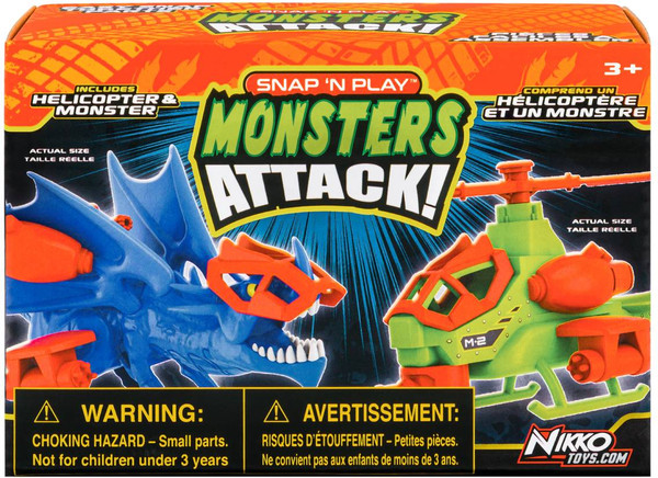 Изображение товара Вертолет игрушечный Nikko Snap'n Play Синий дракон vs зеленый вертолет / 20302