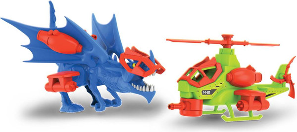 Изображение товара Вертолет игрушечный Nikko Snap'n Play Синий дракон vs зеленый вертолет / 20302