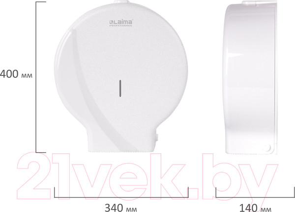 Изображение товара Диспенсер Laima Professional Original. Для туалетной бумаги / 605768 (белый)
